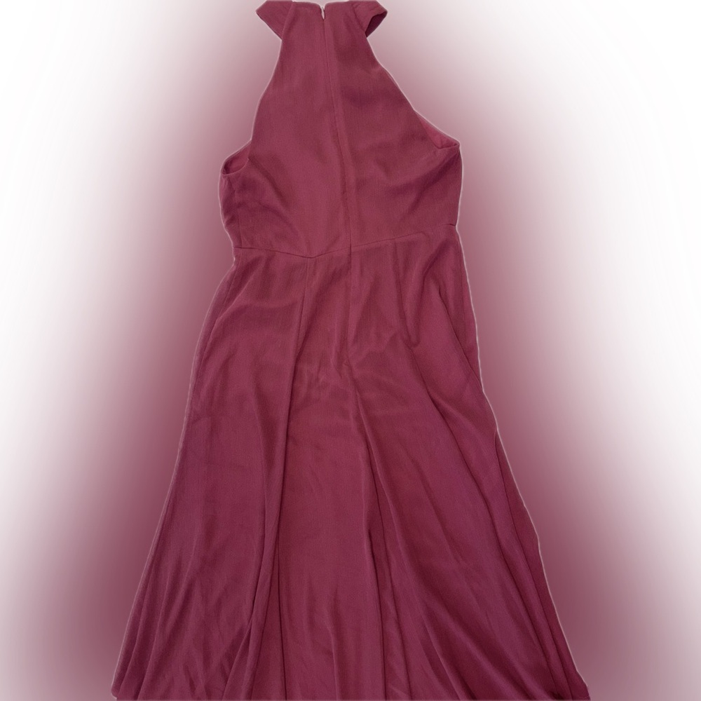 NWT Ralph Lauren Buckle Trim Georgette Halter Gown - Picture 7 of 11